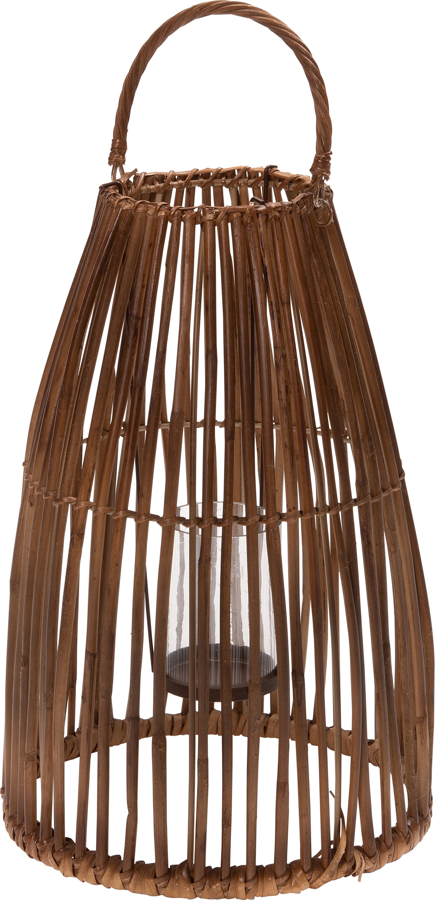 Intratuin windlicht Riet bruin D 31 H 49 cm