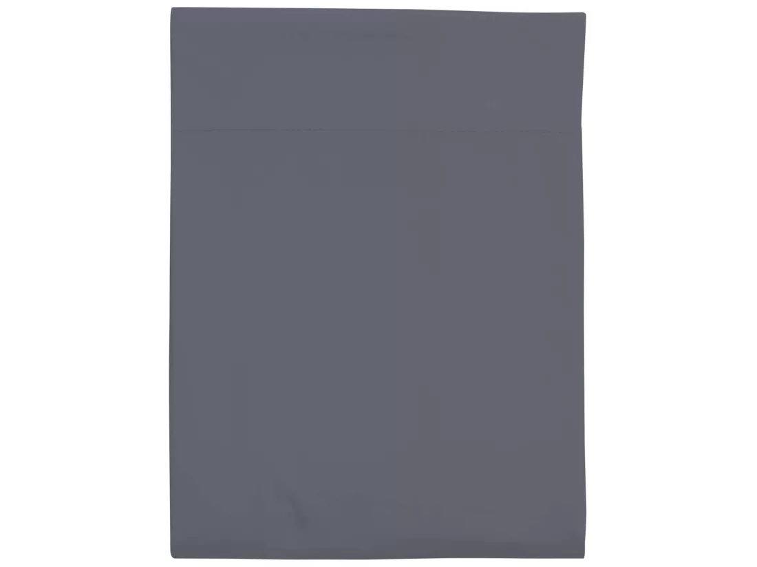 Drap plat percale gris ardoise 240x310 cm