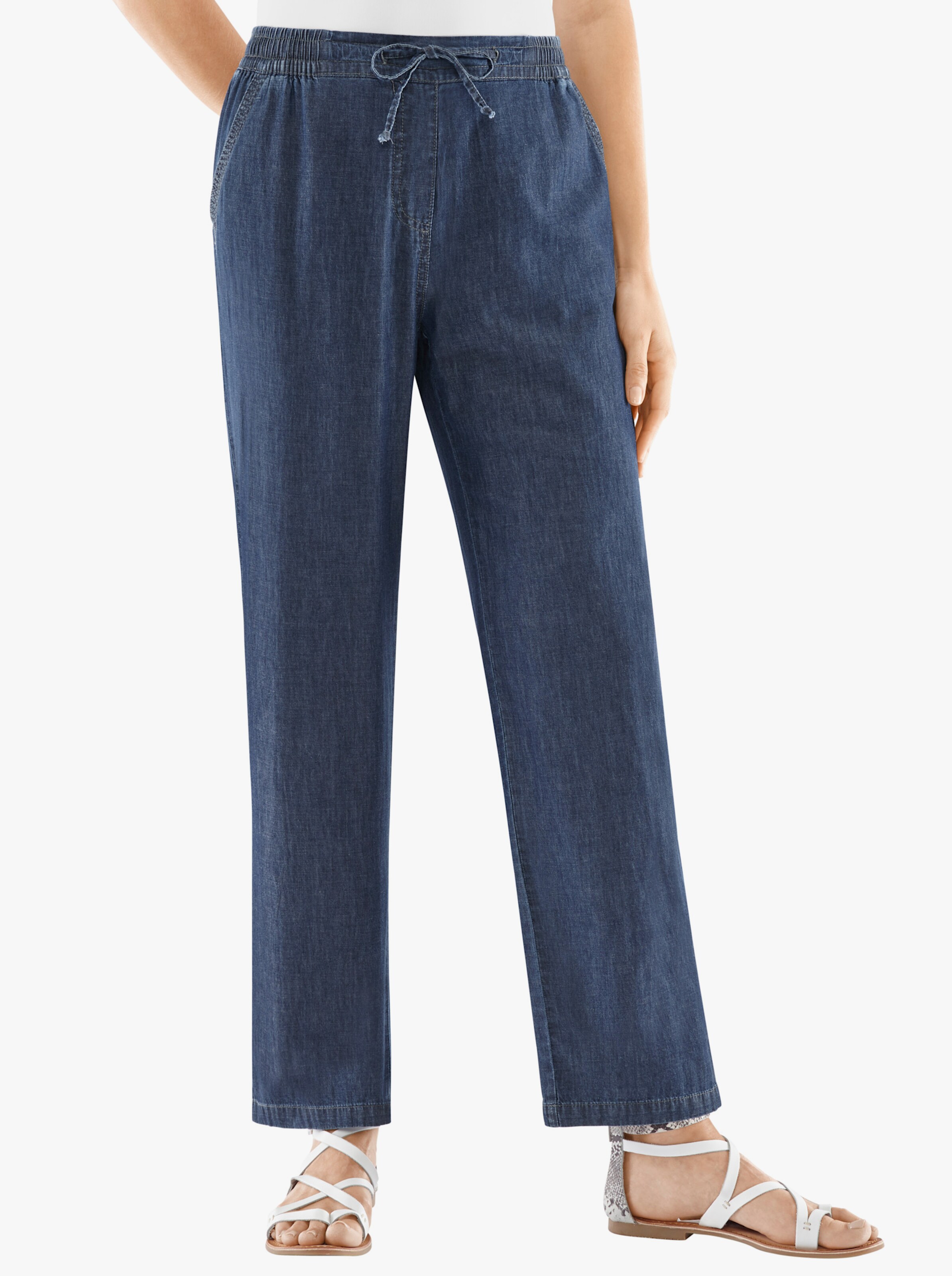 Palazzohose aus Jeans-Stoff