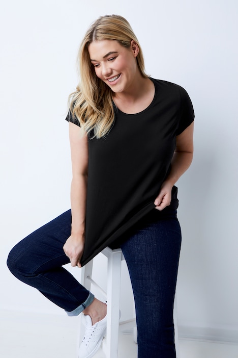 Bellieva T-Shirt, 2er-Pack, Umstandsmode, Rundhals, Kurzarm, Biobaumwolle GOTS
