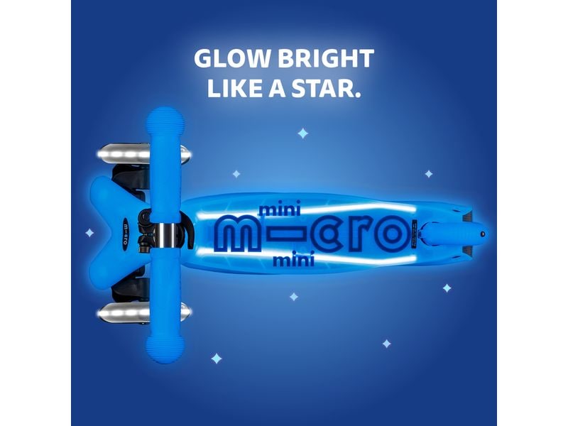 Micro Mobility Kickboard Mini Micro Deluxe Glow Plus LED Bl Scooter für Kinder