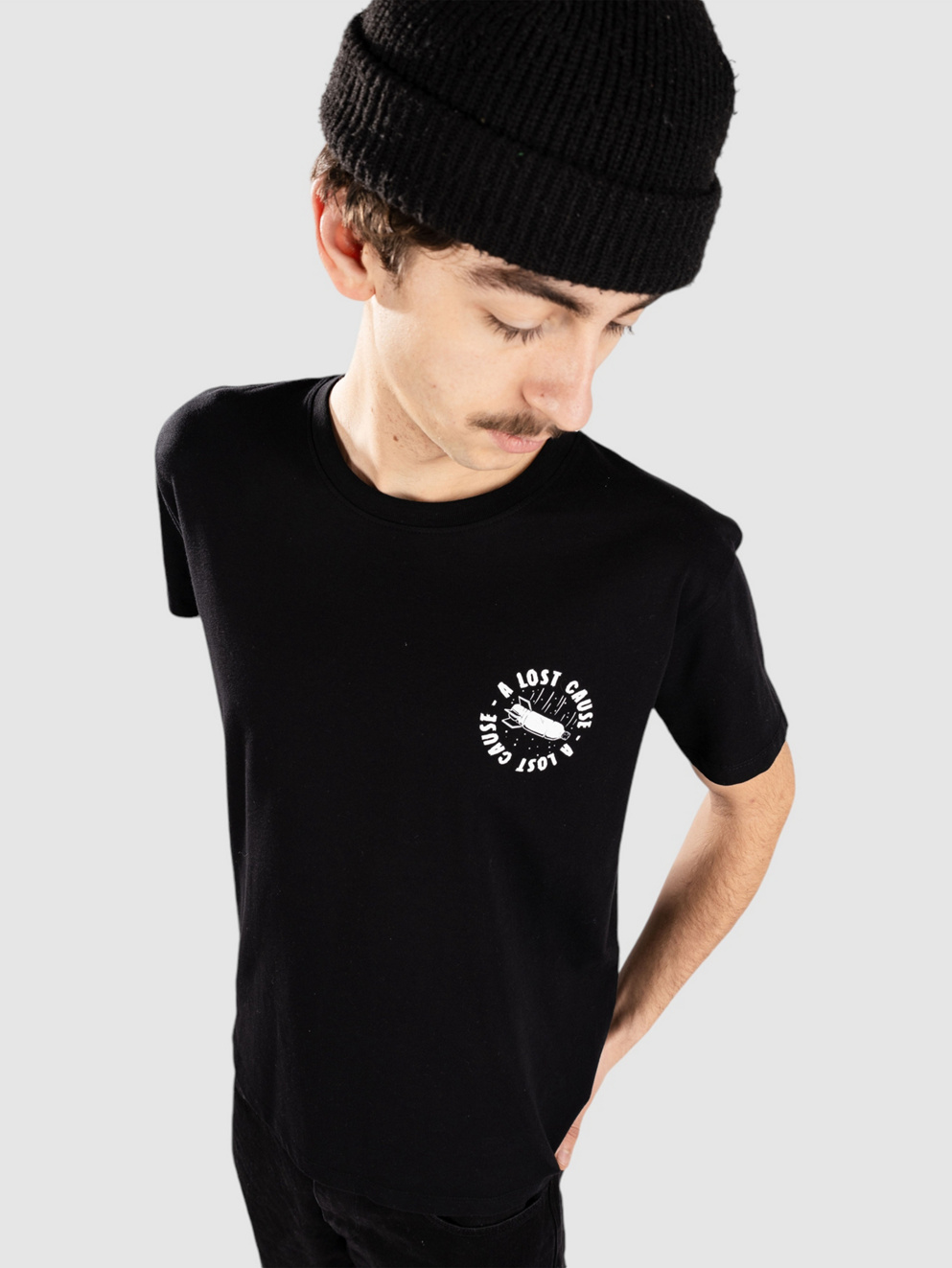 A Lost Cause Death To Plastic T-Shirt black