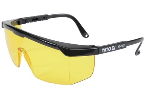 Yato YT-7362, Vernebriller, Alle kjønn, Sort, Gult, Nylon, Polykarbonat