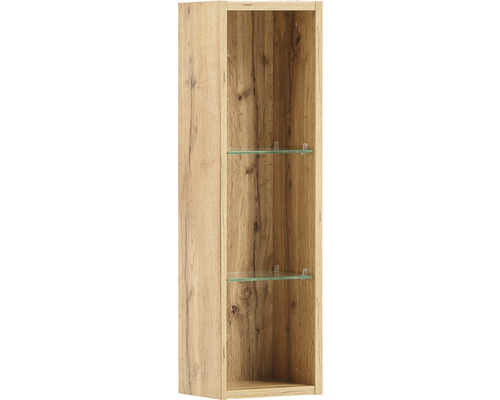 Wandplank van Möbelpartner Alina, afmetingen (B x H x D): 21,6 x 70,7 x 16 cm, eiken landelijke stijl