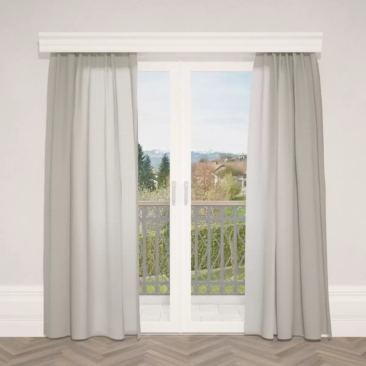 Nachtvorhang Satin Silber
