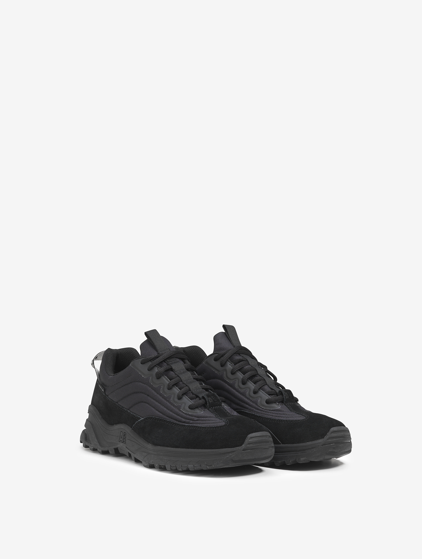 Sneaker urbaine homme d'inspiration trail NOIR