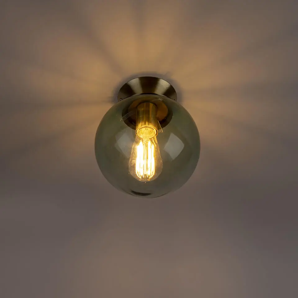Qazqa plafondlampen pallon groen e27
