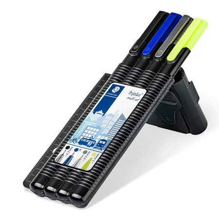 STAEDTLER® triplus® multi set 34, 4 Schreibstifte + 1 Lineal