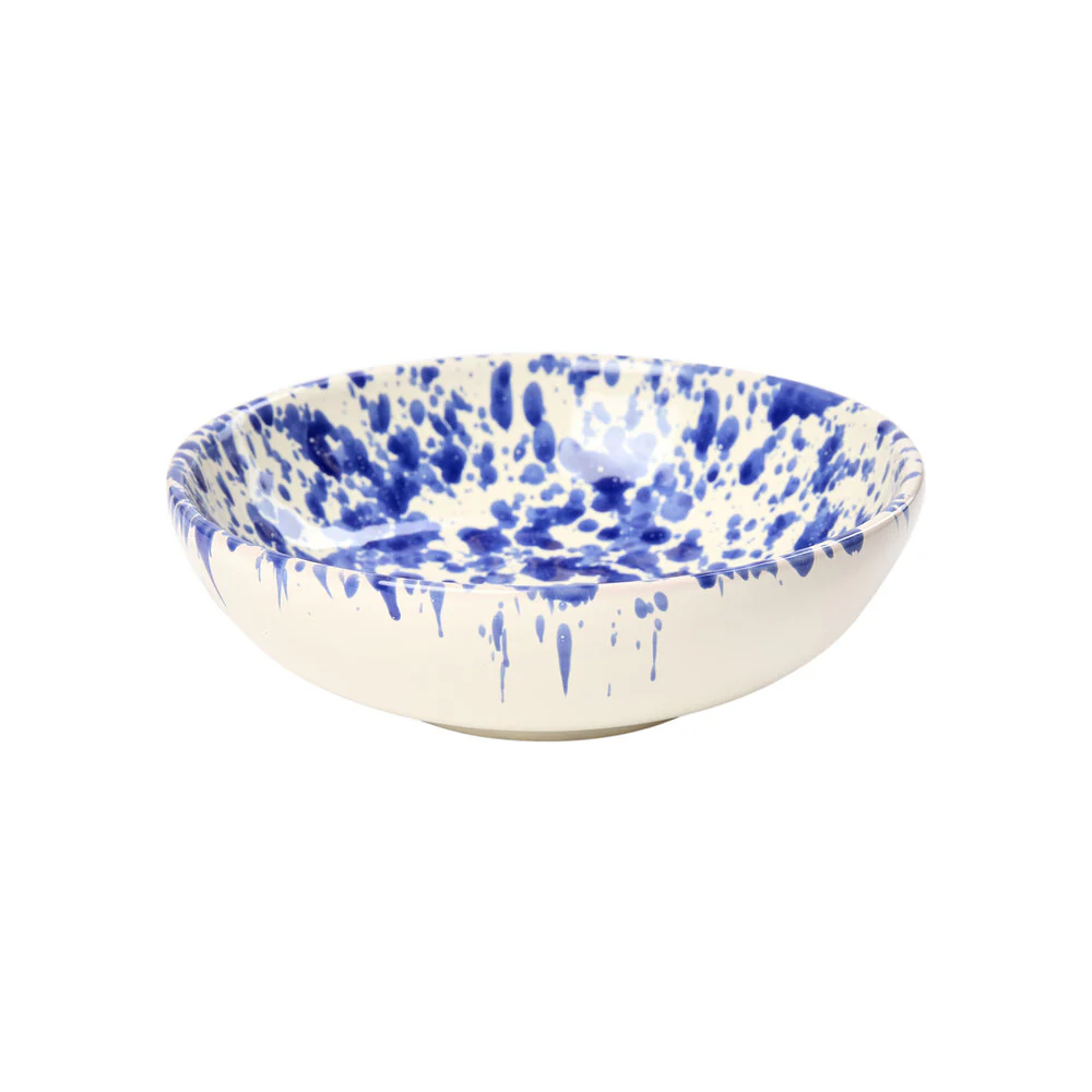 Nørr & Leo  Splatter Low Small skål , blå - Ø16 cm.