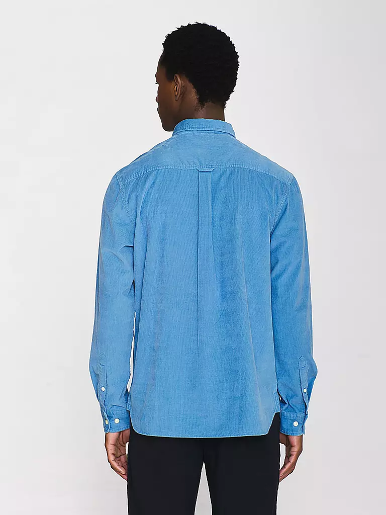 KNOWLEDGE COTTON APPAREL Hemd Regular Fit hellblau