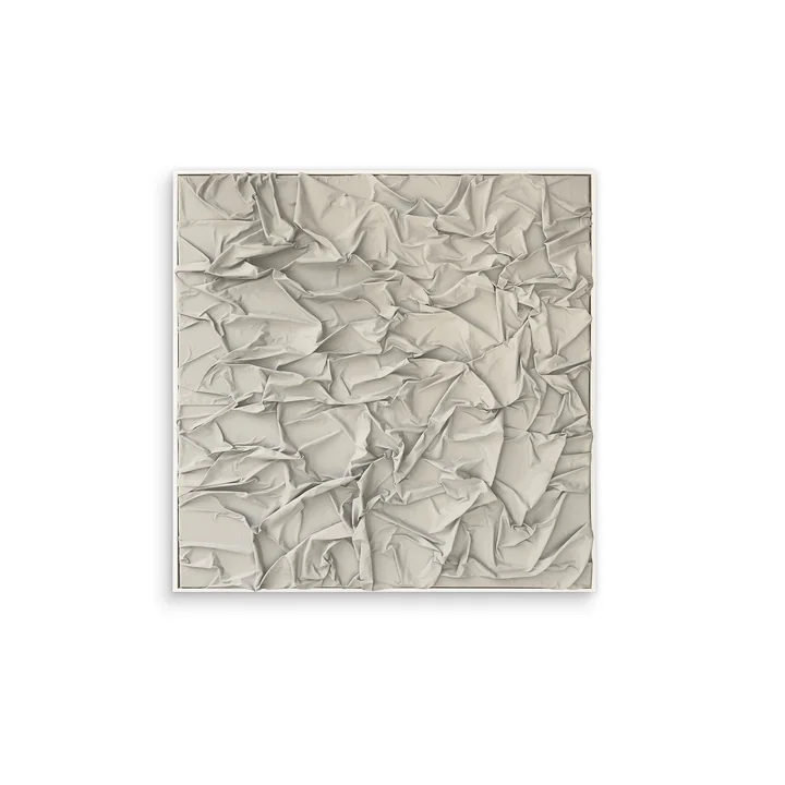 Studio Mykoda - SAHAVA Dune 2, 80 x 80 cm, beige hell / Rahmen weiss