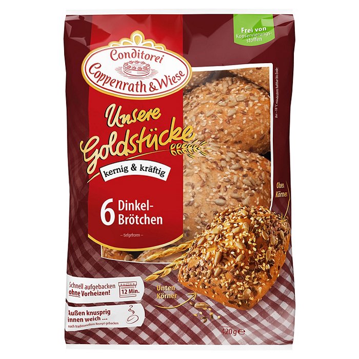 CONDITOREI COPPENRATH & WIESE CONDITOREI COPPENRATH & WIESE Aufback-Dinkelbrötchen 420 g