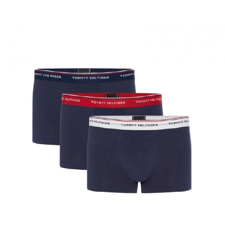 Conjunto de 3 cuecas boxer Tommy Hilfiger azul-marinho