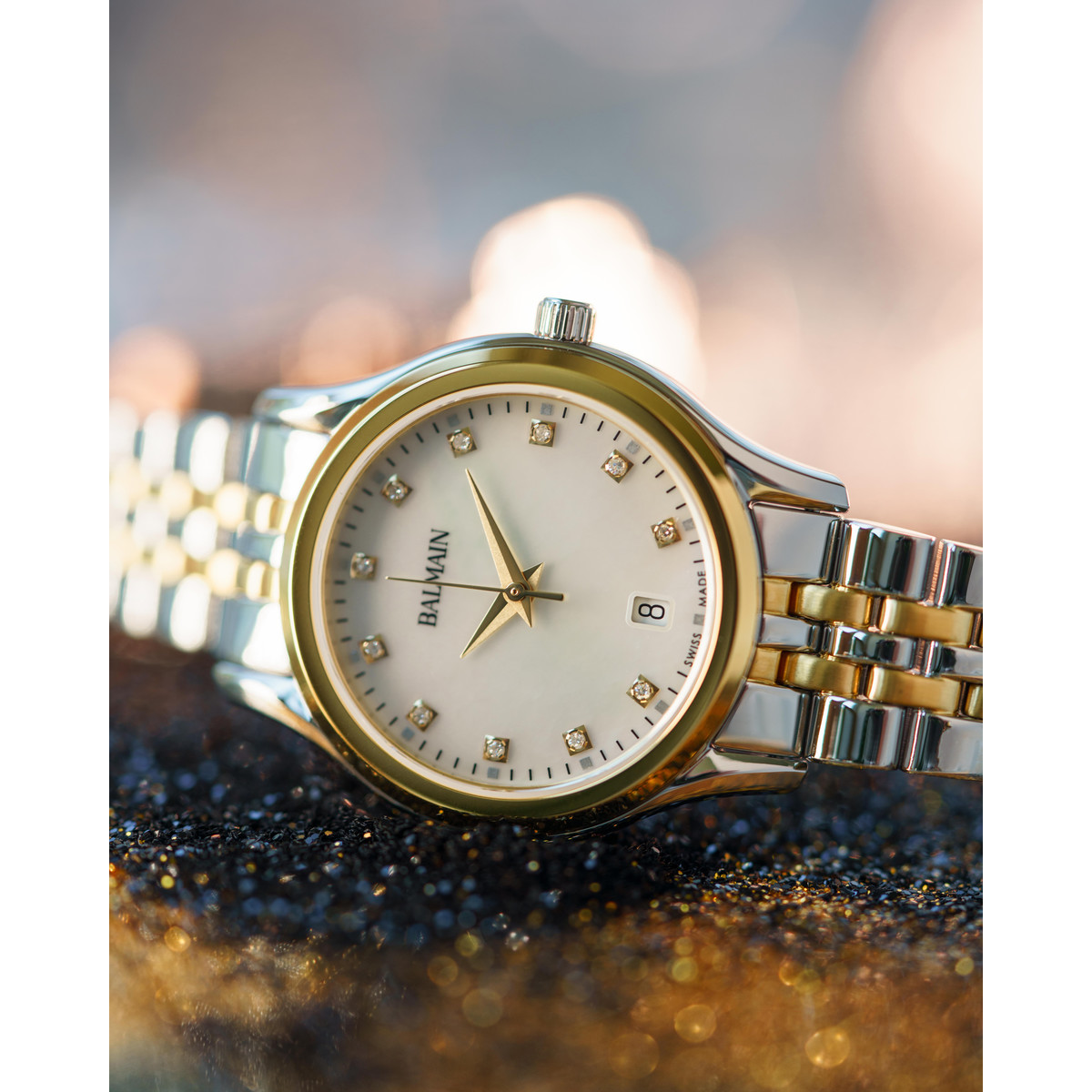 Montre BALMAIN Beleganza femme bracelet acier bicolore jaune