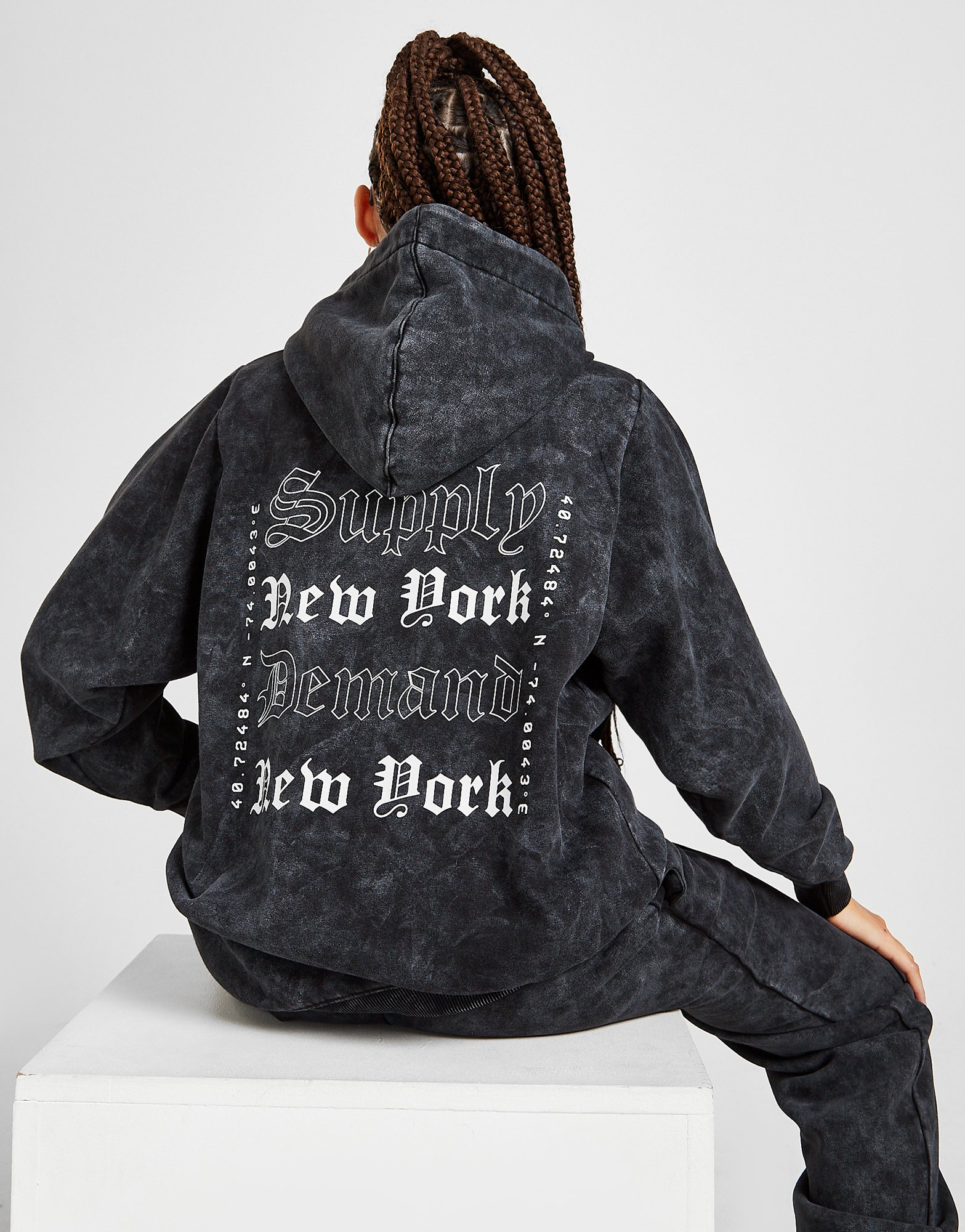 Supply & Demand Sweat à Capuche Washed Boyfriend Femme