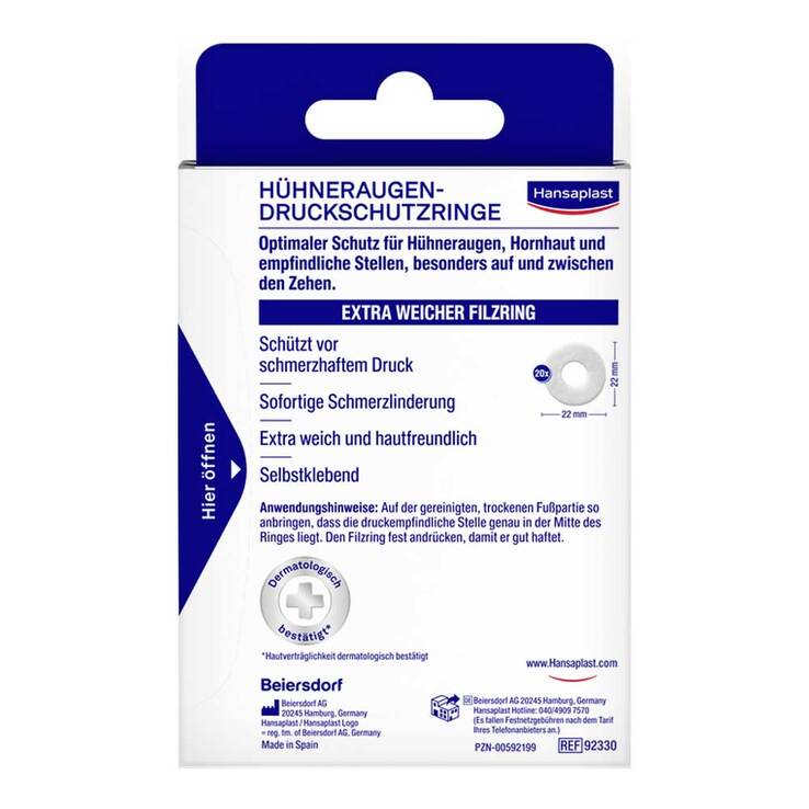 Hansaplast Druckschutzring klein, 20 St
