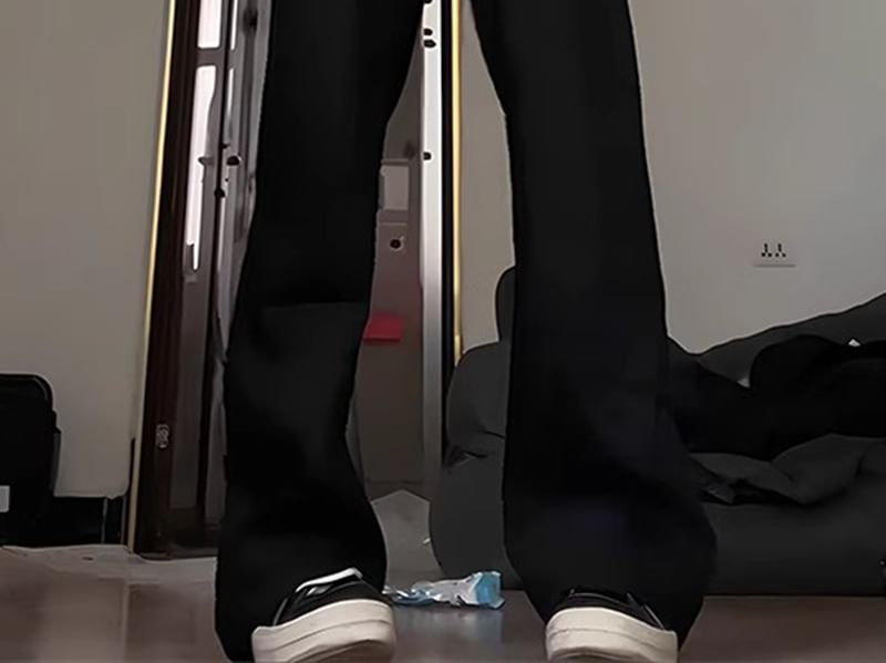 Chuoku - Mid Rise Plain Bootcut Dress Pants