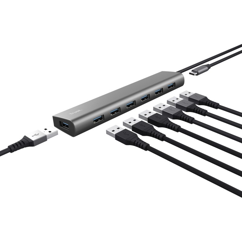 Trust Halyx USB 3.2 Gen 1 (3.1 Gen 1) Type-A 5000 Mbit/s Argent