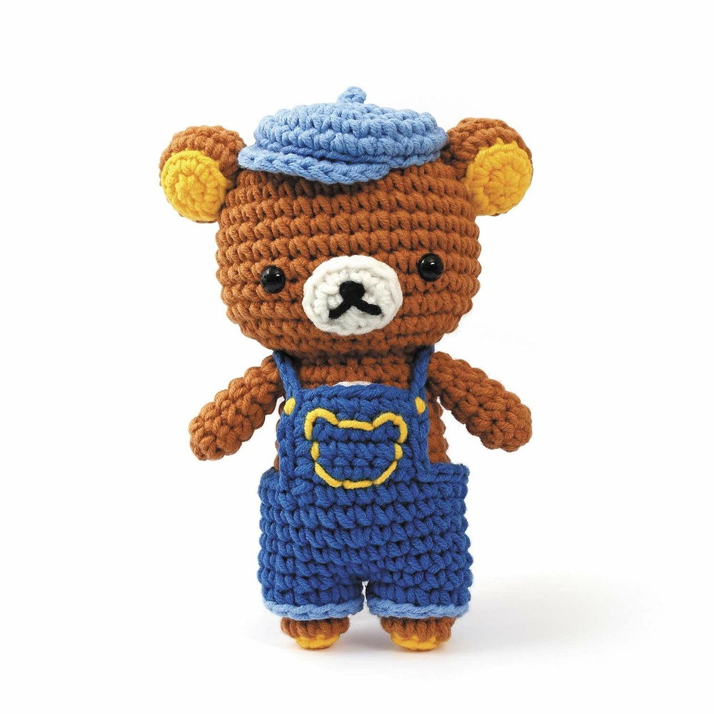Ma peluche en crochet amigurumi - rilakkuma salopette
