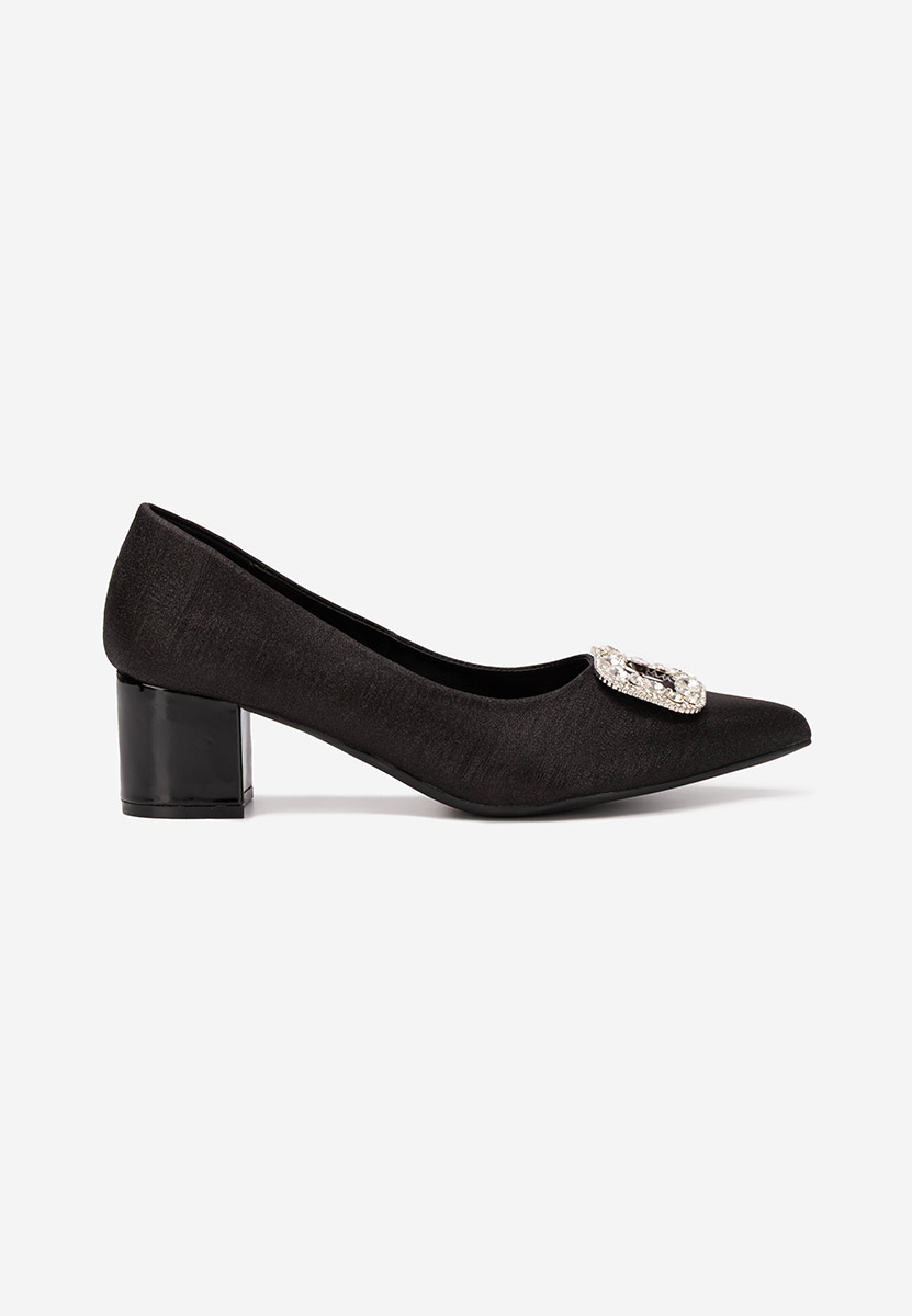 Chaussures à talon épais noirs Osania