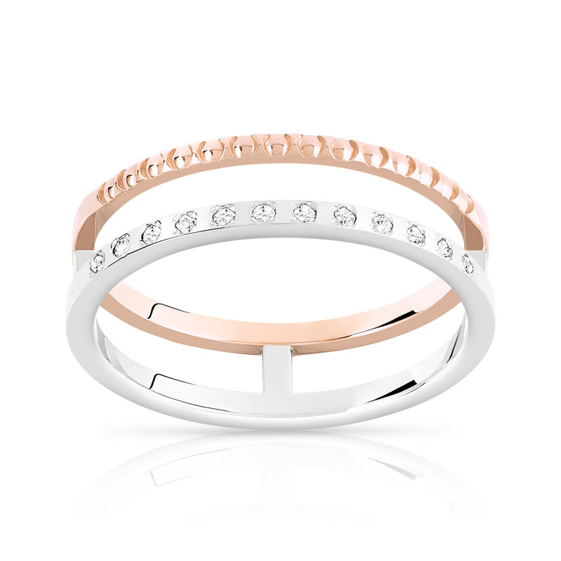 Bague 2 ors 375 diamant