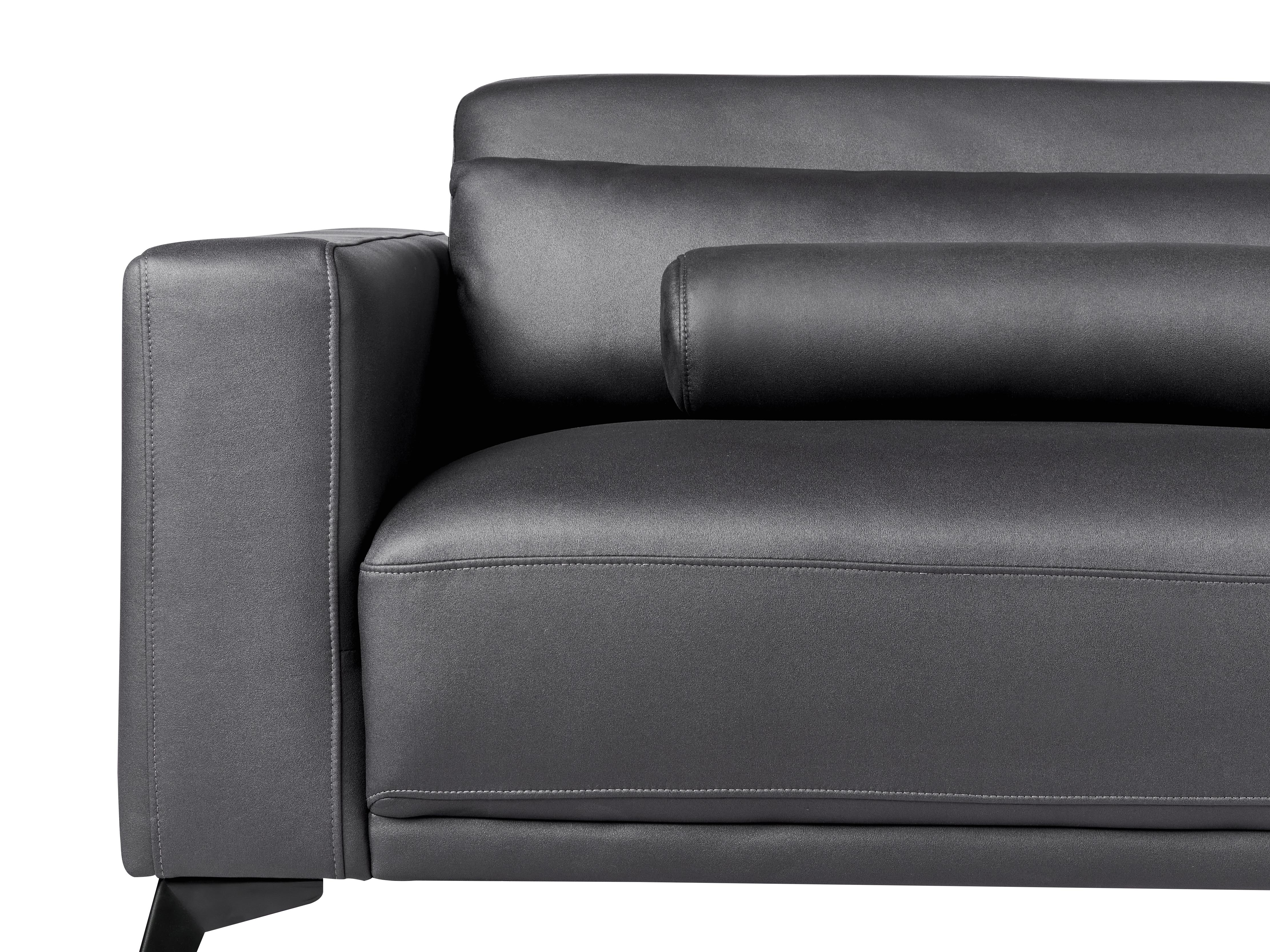 Bank 3-zits ANGE Kunstleer Zwart
