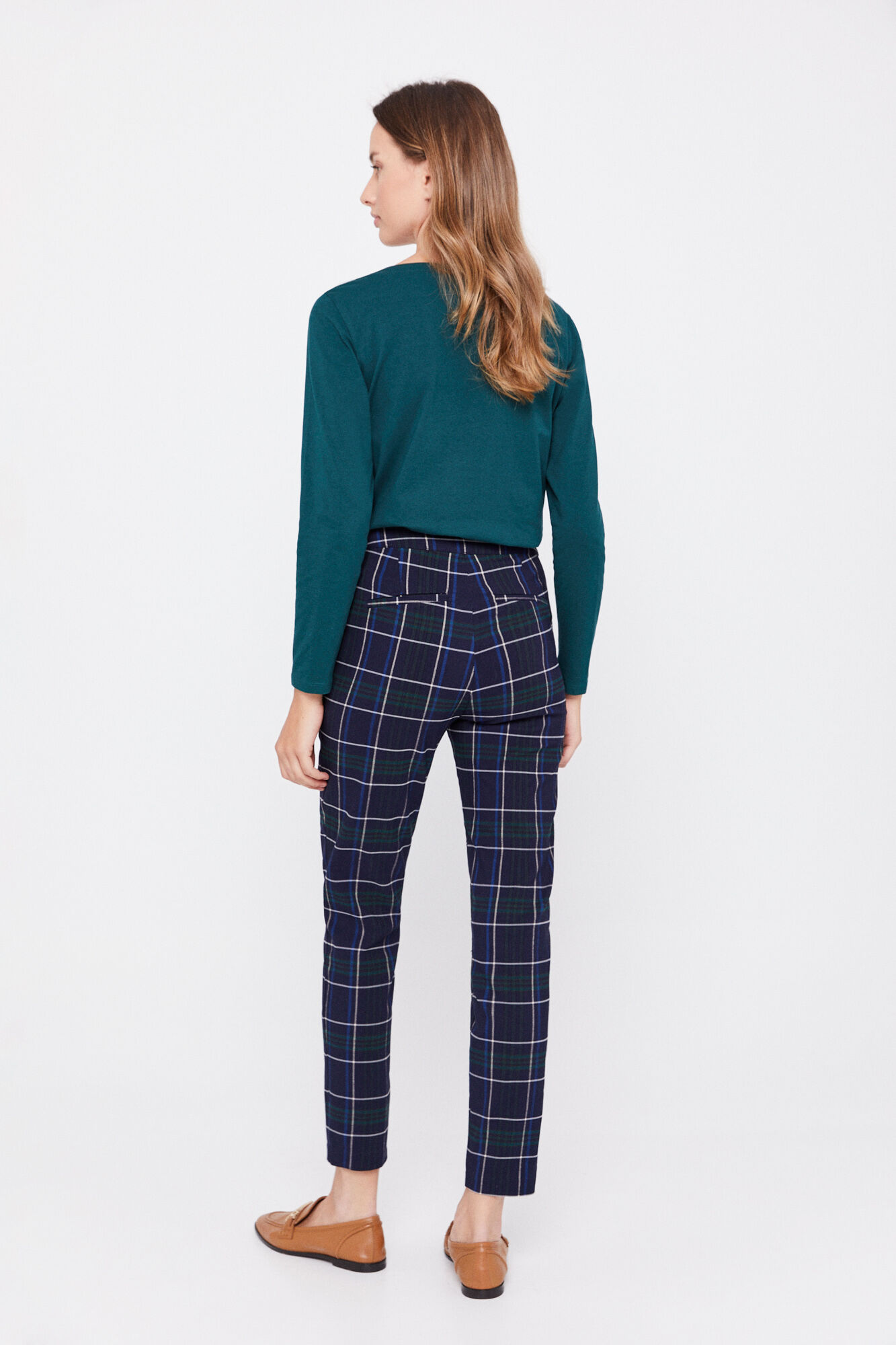 Calça skinny - Estampa azul