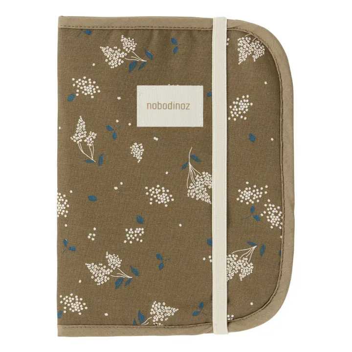 Nobodinoz Protège carnet de santé Stories en coton bio | Brun