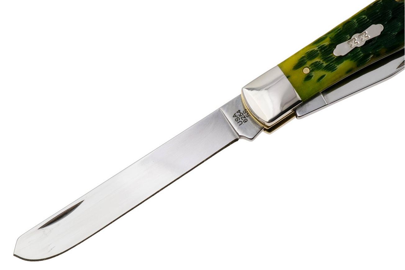 Case Trapper Green Apple Bone 27860, Peach Seed Jig, 6254 SS zakmes