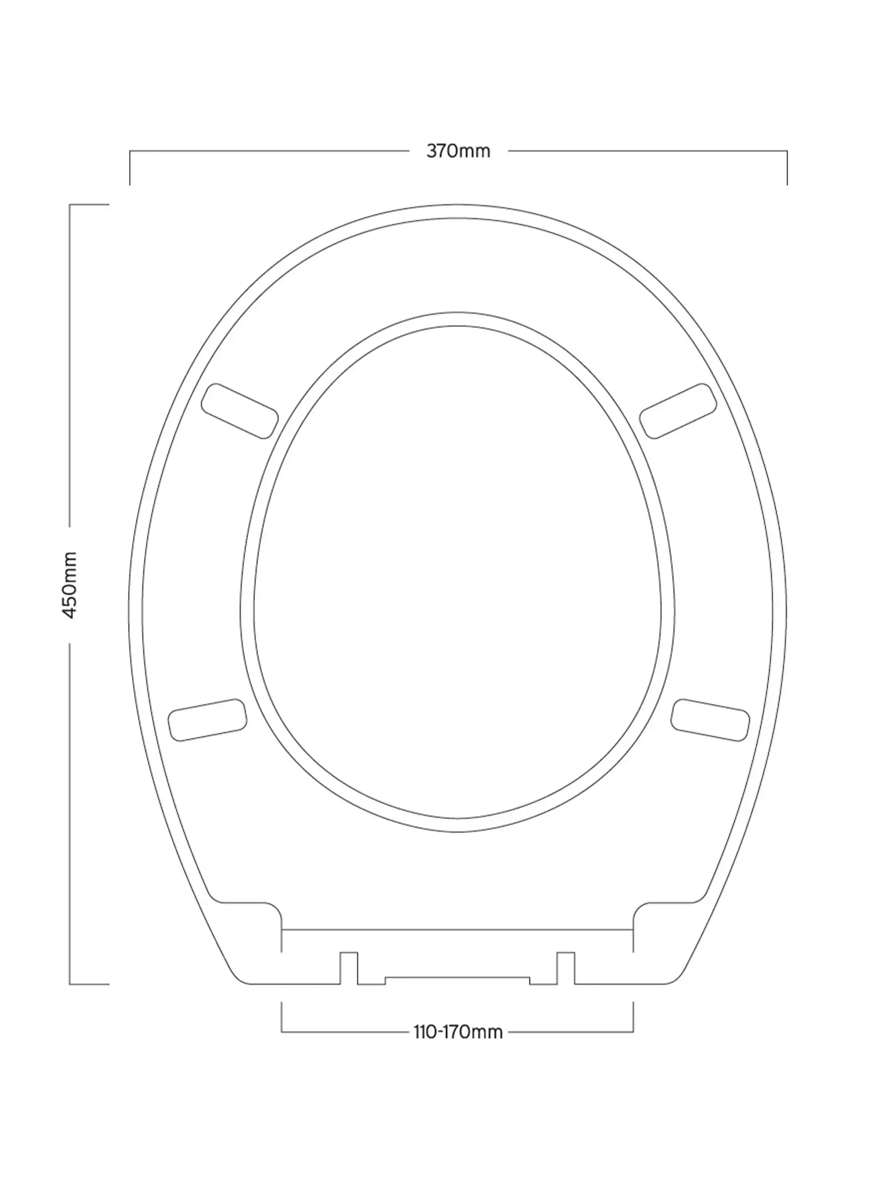 Showerdrape zachte toiletbril met knopen