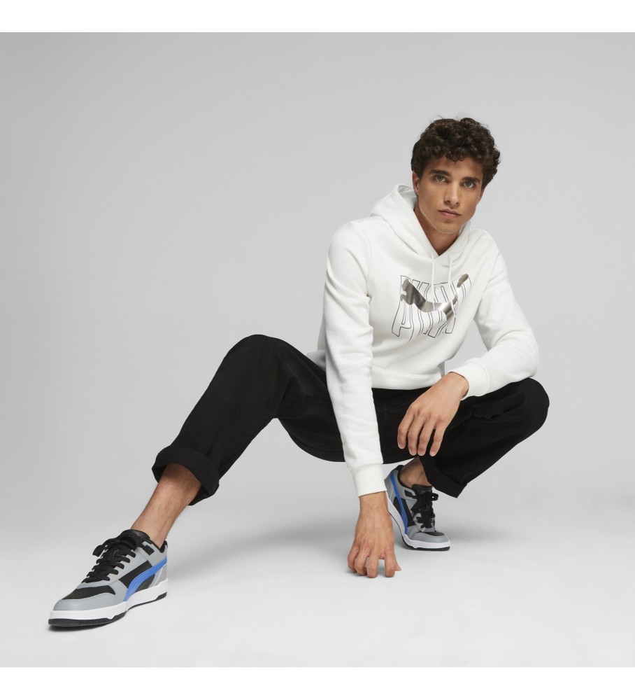 Puma Sudadera Ess+ Logo Lab Holida branco