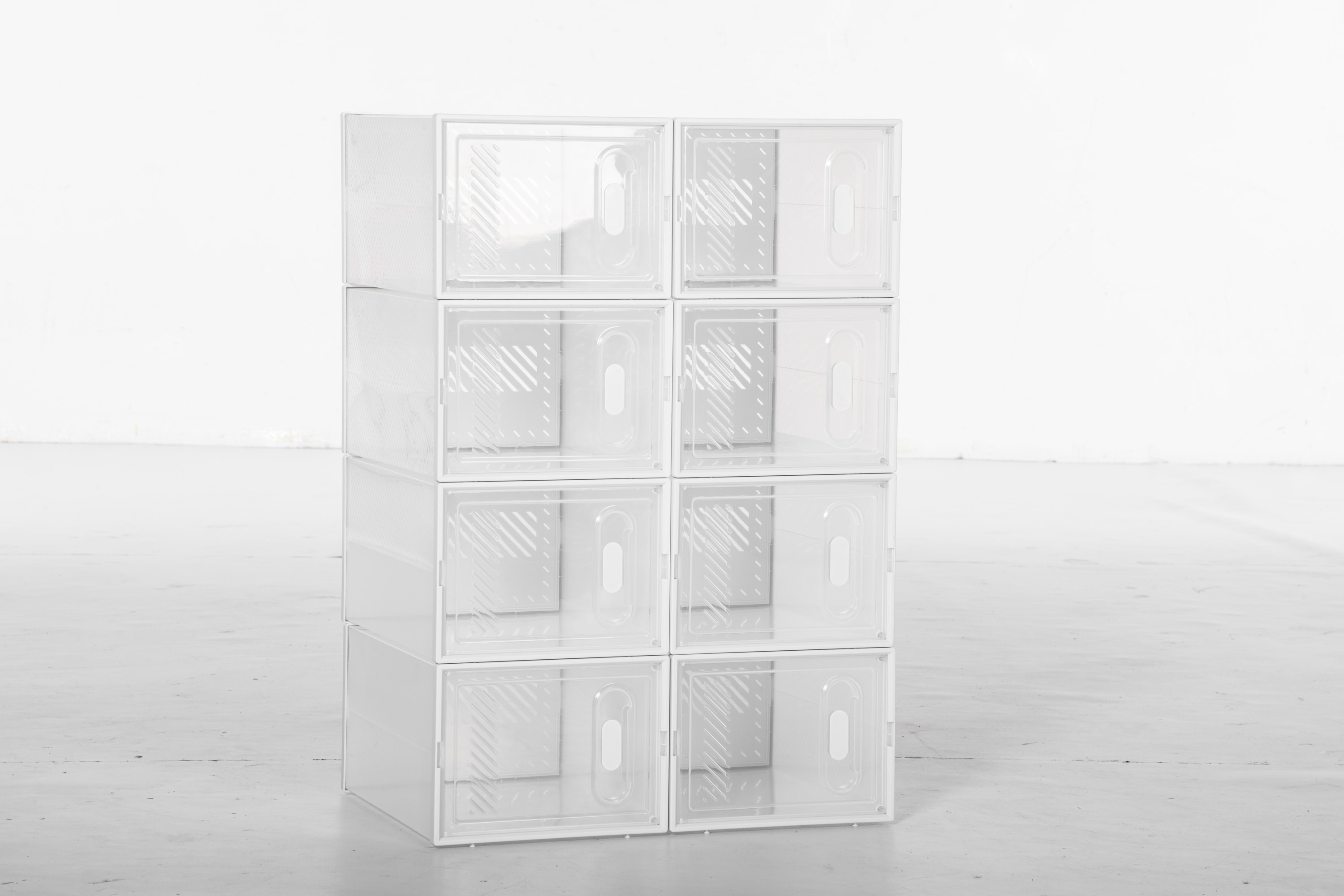 HOMCOM Aufbewahrungsschrank mti Lüftungsöffnungen transparent 25L x 35B x 19H cm