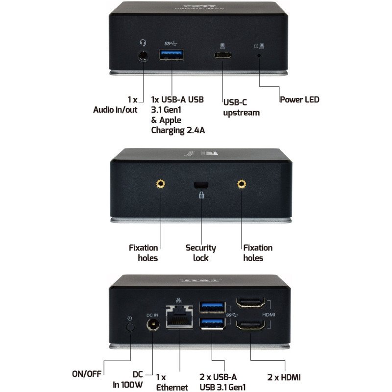 Station d’accueil universelle Port USB-C 2 X 2K