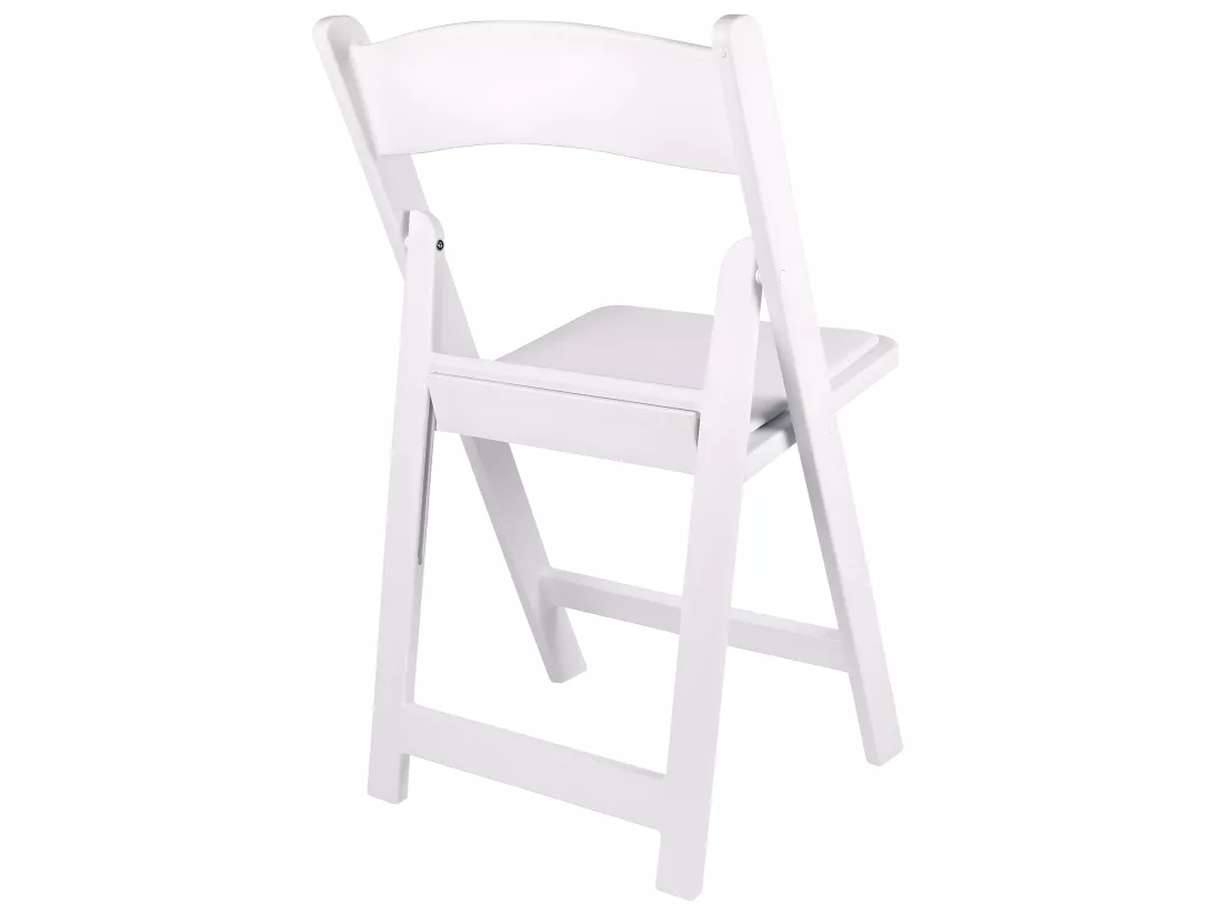 Lot de 4 chaises pliantes en Polypropylène coloris blanc - L. 44,5 x P. 43 x H. 88 cm