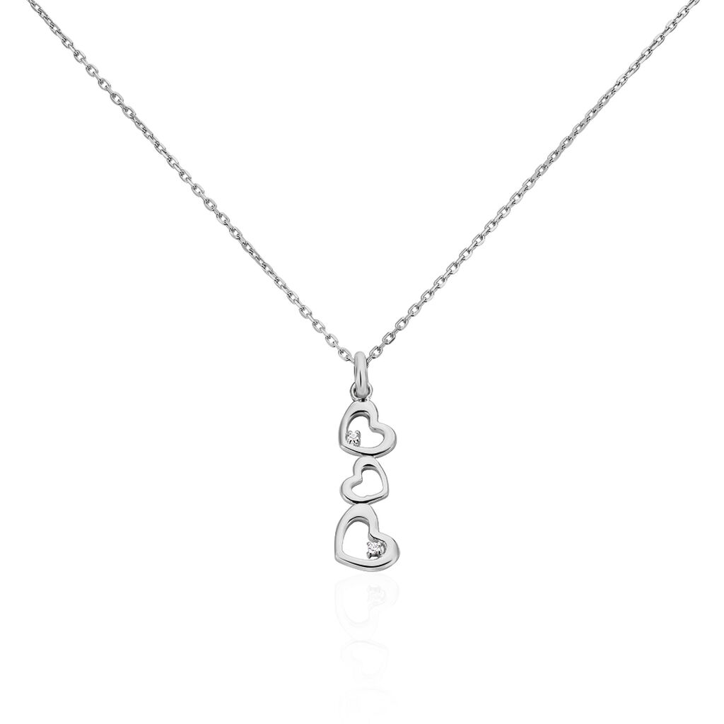 Collier Yolaine Argent Blanc Oxyde De Zirconium