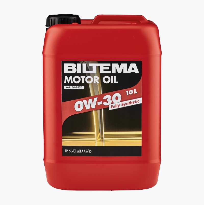 Helsyntetisk motorolje ACEA A5/B5 0W-30, 10 liter