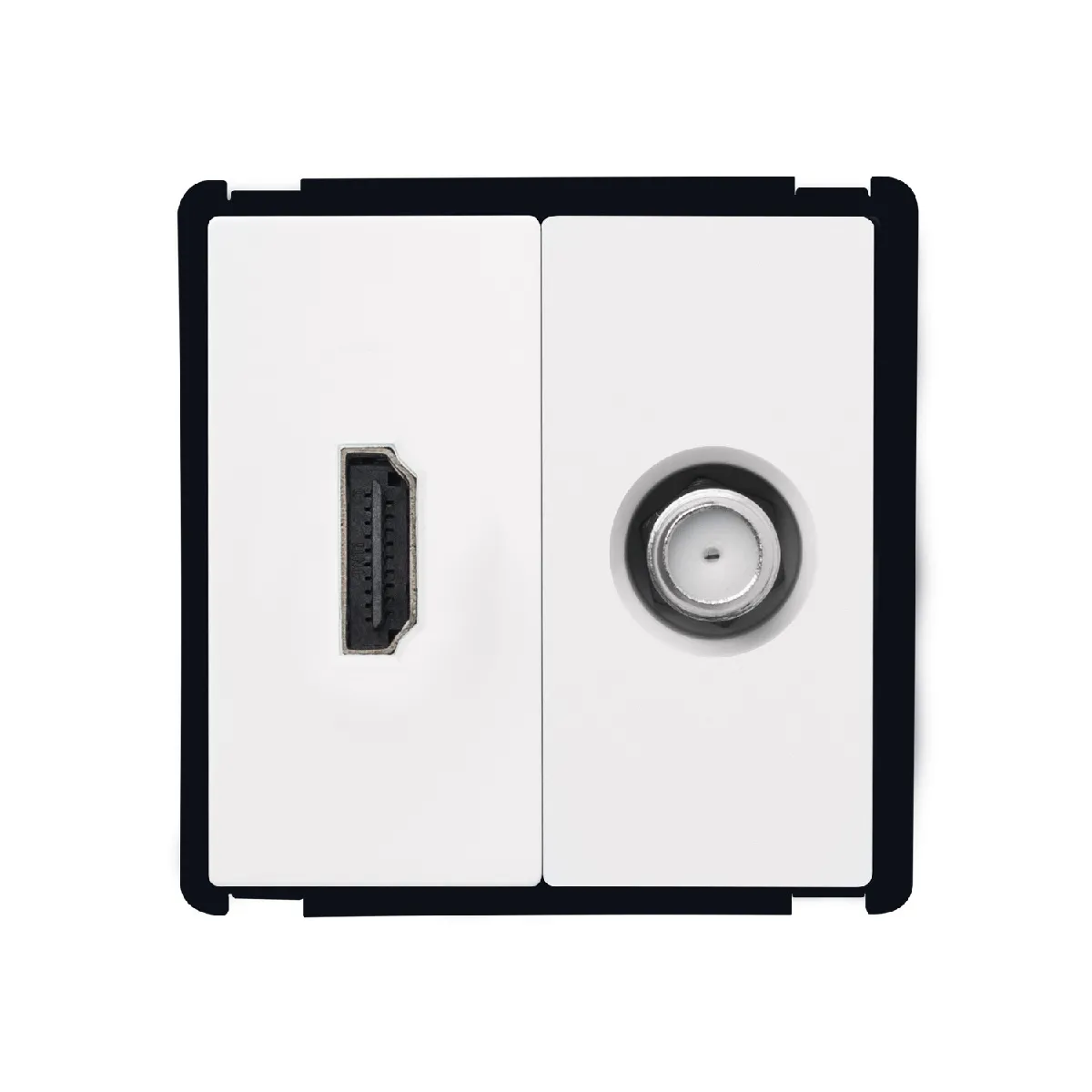 Ledkia Prise HDMI + Satéllite Modern