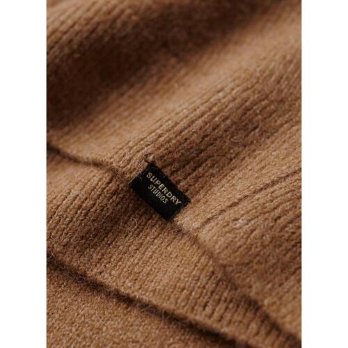 Superdry - V NECK KNIT JUMPER DRESS Marrón