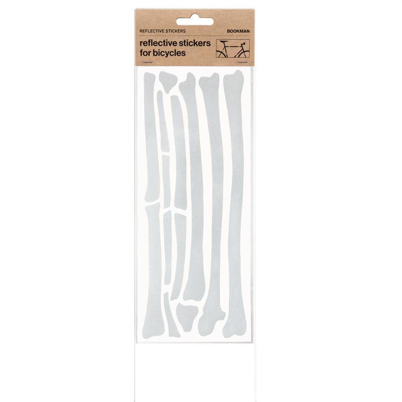 REFLECTIVE BONE STICKERS WHITE