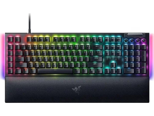 Razer BlackWidow V4 - Tastatur - backlit - USB-C - USA - tastkontakt: Razer Yellow