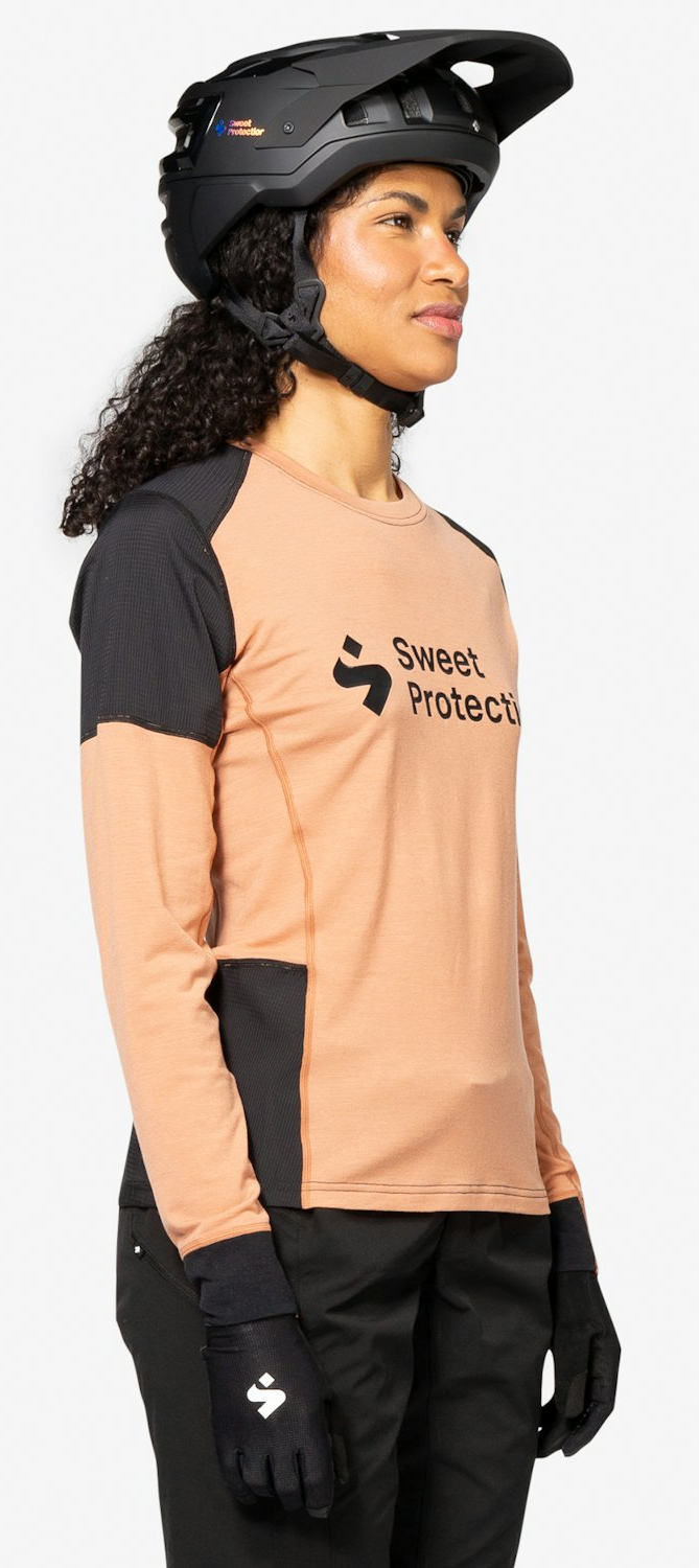 Hunter Merino Hybrid LS Jersey Dame Rosebrown