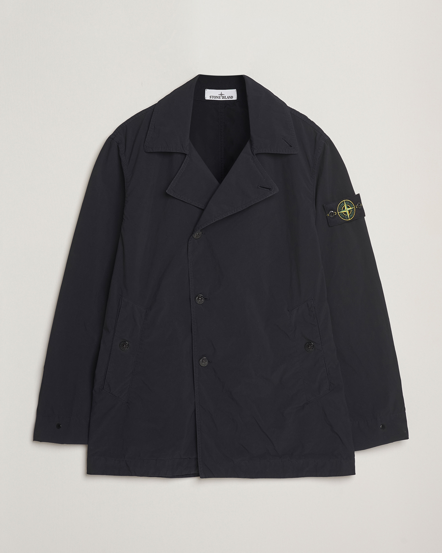Stone Island Light Compact Touch Coat Navy Blue