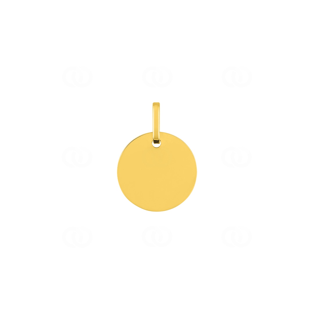 Plakette 375/9 K Gelbgold rund Ø 16mm