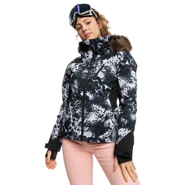 Veste de ski ROXY JET SKI PREMIUM JK TRUE BLACK FUTURE FLOWER