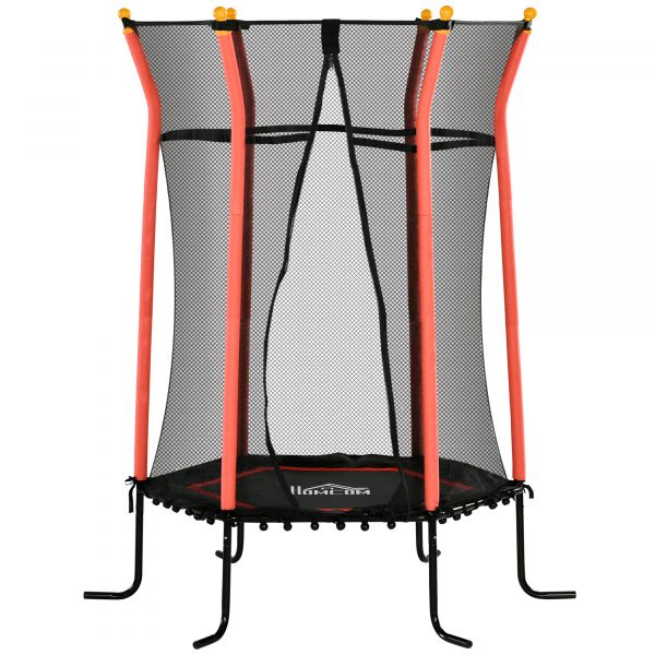 HOMCOM Trampolim para Crianças com Rede de Segurança e Estrutura de Aço para Interiores e Exteriores 342-007V02RD Ø163,5x190 cm