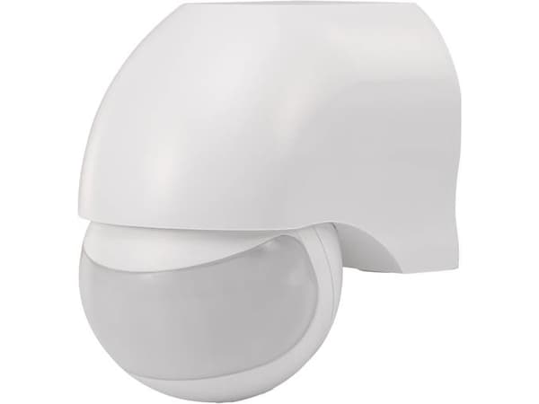 Renkforce 1034069, Vegg, Utendørs, Hvit, IP44, 180°, Passiv Infrarød (PIR) føler