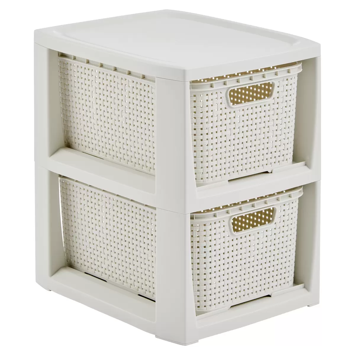 Schubladenbox Rattan Ondega anthrazit,weiss