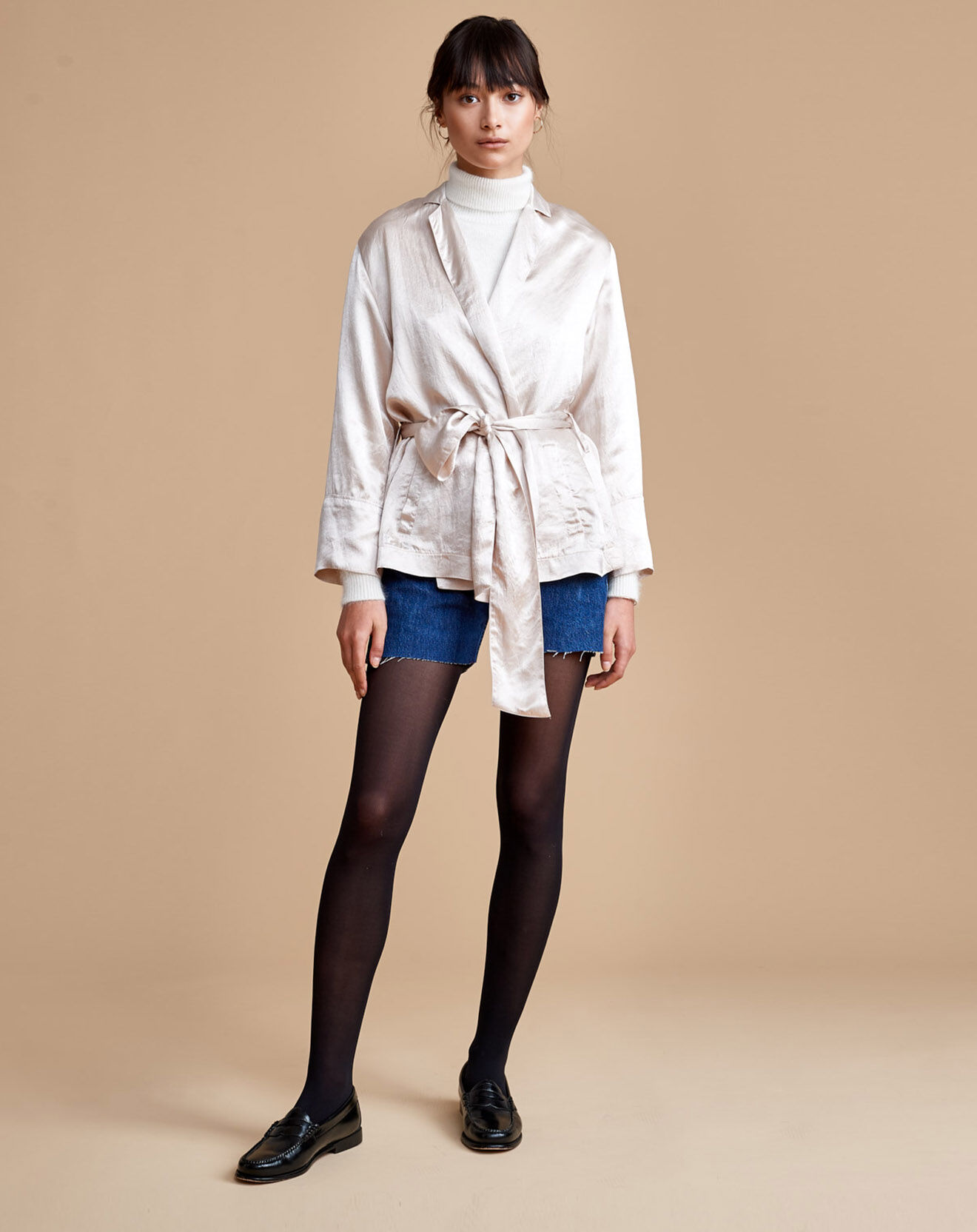 Bellerose Kimono satiné Laek ivoire