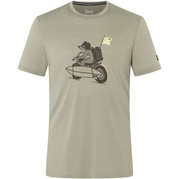 T-shirt SUPER.NATURAL M NAKED BEAR TEE DRIED SAGE/CANTEEN/YELLOW IRIS