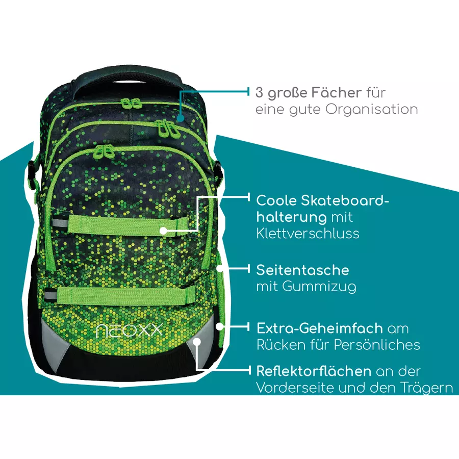 neoxx Active Schulrucksack Pixel in my mind